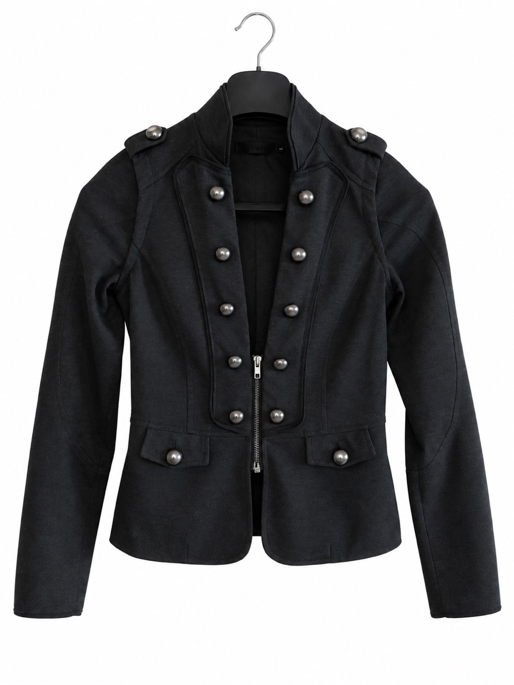 Imperial Made in Italy Black Military Blazer Jacket Size S